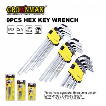 Crownman 9PCS/SET Hex Key Wrench