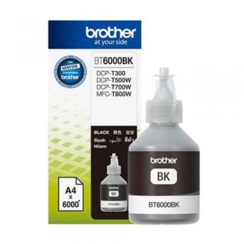 Brother BT-6000BK Original Black Refill Ink Bottle 6,000 Page Compatible Model for DCP-T300, DCP-T500W, DCP-T700W, MFC-T800W