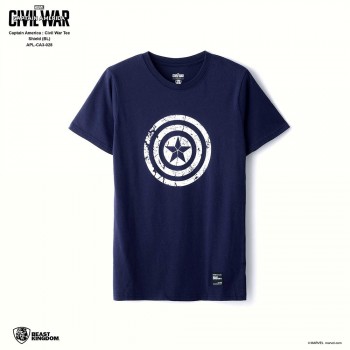 Marvel Captain America: Civil War Tee Shield - Blue, Size M (APL-CA3-028)